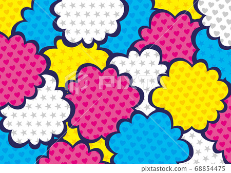 Colorful speech bubble background material 68854475