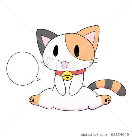 可以放置喜歡的表情符號的印花布貓 可以放置喜歡的表情符號的印花布貓 68854649