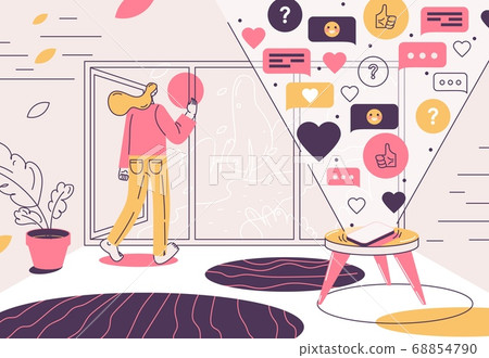 Vector concept illustration about social media 68854790