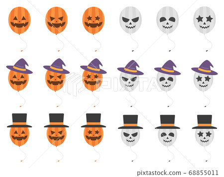 Halloween balloons illustration set Halloween balloons illustration set 68855011