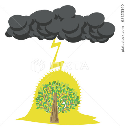 雷雲和雷擊雷擊插圖 雷雲和雷擊雷擊插圖 68855540