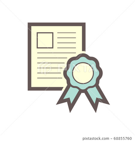 Certificate document vector icon design on white Certificate document vector icon design on white 68855760