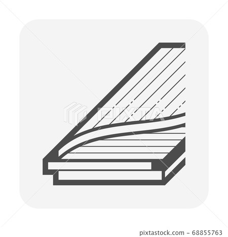 Wood floor or floor finishing material vector icon 68855763