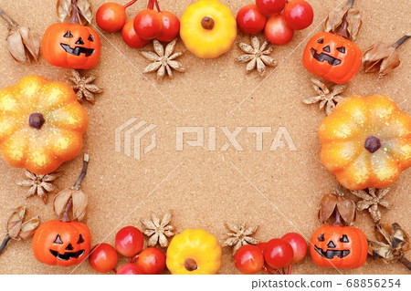 Autumn frame Halloween pumpkin 68856254