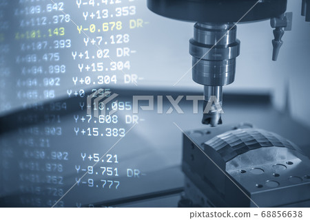 Abstract scene of CNC milling machine . 68856638