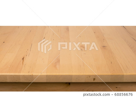 wood countertop and bar display with white isolated background 68856676