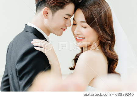 Happy Bride and Groom  68859240