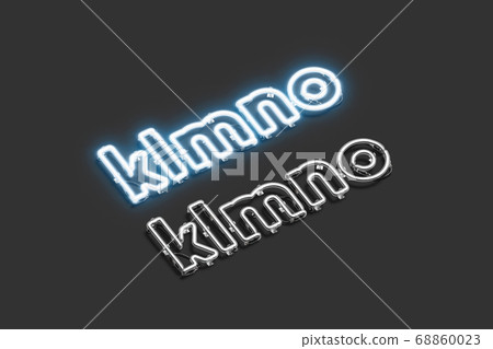 Decorative k l m n o letters, neon font mockup Decorative k l m n o letters, neon font mockup 68860023