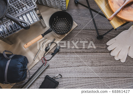 戶外露營裝備俯視圖 68861427