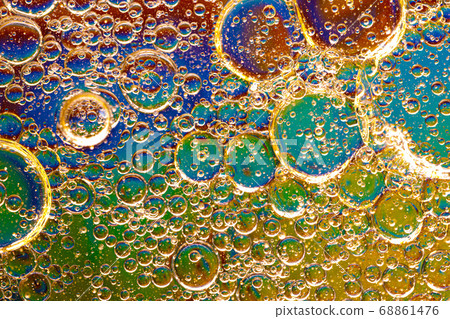 Colorful background with bubbles. Abstract background. Close up. 68861476