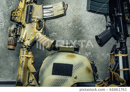 Modern weapon series. US Army assault rifle, close up. Modern weapon series. US Army assault rifle, close up. 68861761