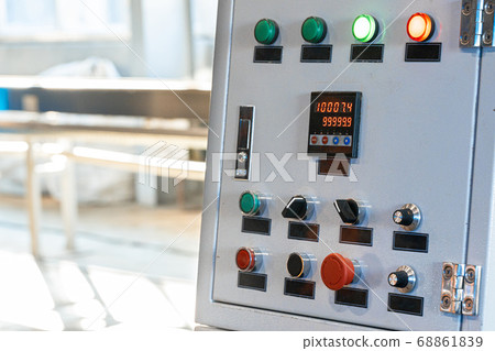 Close up of control panel in industrial production factory 68861839