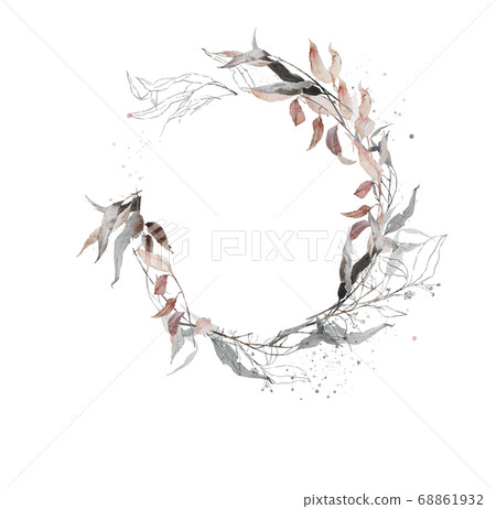 Simple And Modern Line Art Watercolor Geometric... - Stock Illustration [68861932] - Pixta