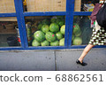 Watermelon at a greengrocer in New York 68862561