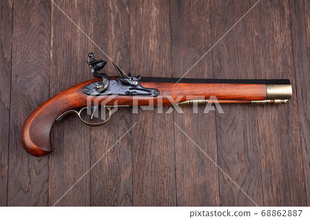 old retro flintlock pistol old retro flintlock pistol 68862887