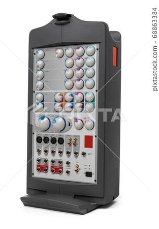 Modern audio system amplifier on white background Modern audio system amplifier on white background 68863384