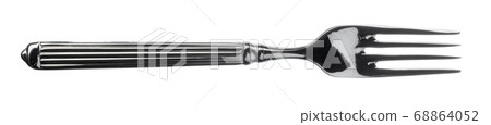 Silver fork cutlery isolated on white background Silver fork cutlery isolated on white background 68864052