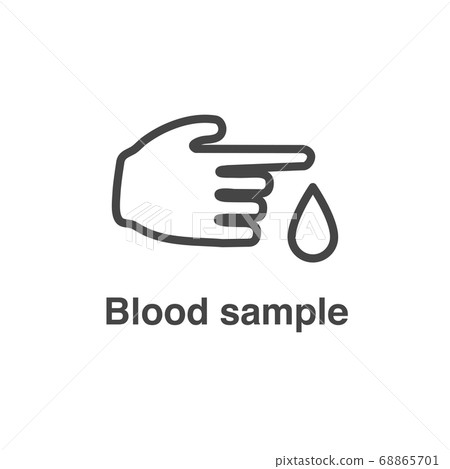Blood testing and work icon showing one aspect of 68865701