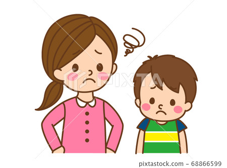 Troubled parent and child - Stock Illustration [68866599] - PIXTA