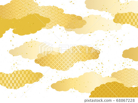 Japanese style cloud pattern background material 68867228