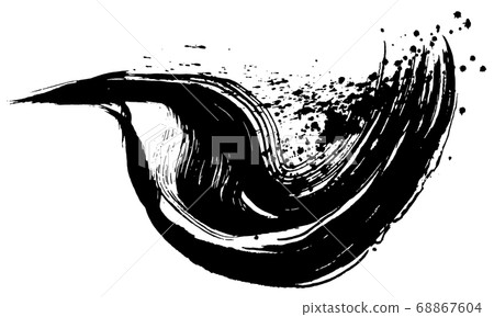 鳥水墨藝術手寫筆刷圖 鳥水墨藝術手寫筆刷圖 68867604