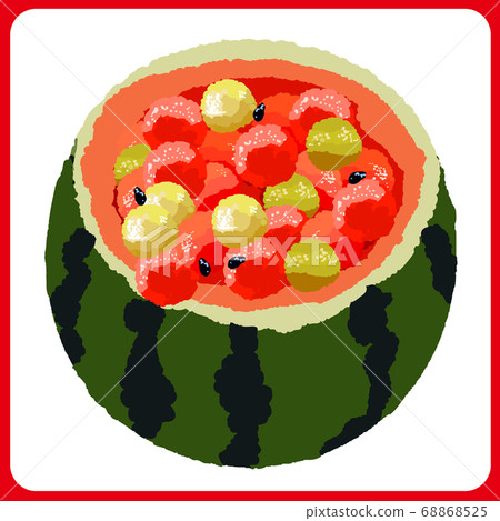 西瓜的水果拳插圖 68868525