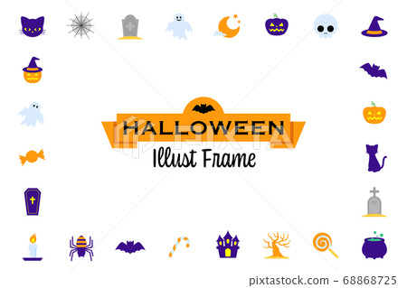 Halloween icon illustration frame 3 68868725