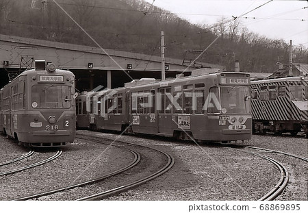 1975年札幌市電車連接車北海道 照片素材 圖片 6695 圖庫