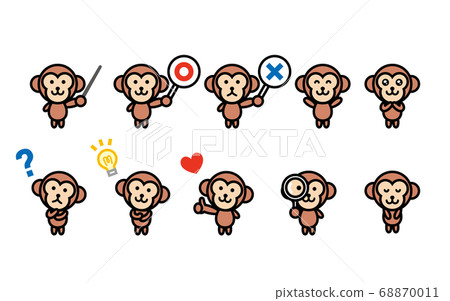 Monkey character set A 68870011