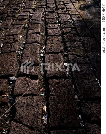 Cobblestone road at dusk Cobblestone road at dusk 68870647