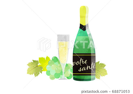 Champagne and champagne glasses Champagne and champagne glasses 68871053