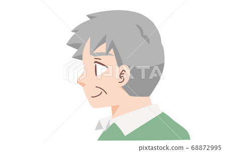 Middle-aged man facial expression illustration Middle-aged man facial expression illustration 68872995
