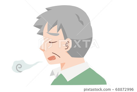 Middle-aged man facial expression illustration 68872996