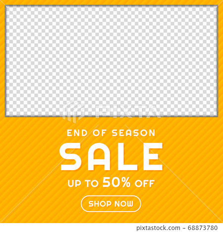 Sale banner frame design yellow pattern background 68873780