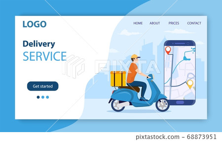 Online delivery service concept, - Stock Illustration [68873951] - PIXTA