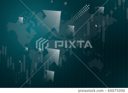 Financial stock market graph on stock market investment trading. Financial stock market graph on stock market investment trading. 68875098