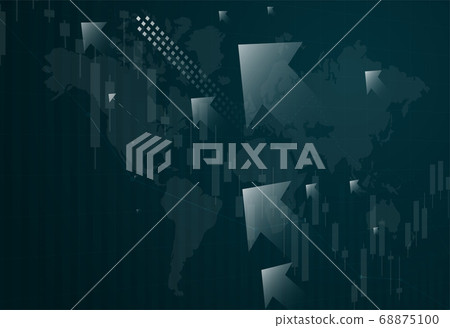 Financial stock market graph on stock market investment trading. Financial stock market graph on stock market investment trading. 68875100
