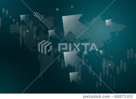 Financial stock market graph on stock market investment trading. 68875103