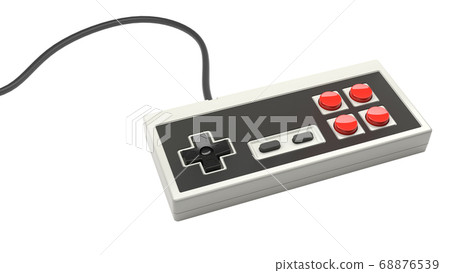 Retro computer gaming controller joystick on a - Stock Illustration ...
