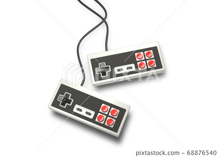 Retro computer gaming controller joystick on a - Stock Illustration ...