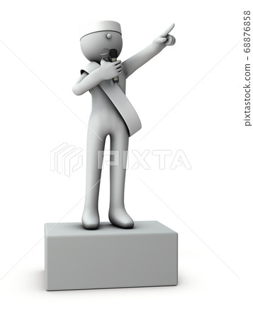 Candidates pleading for promises. 3D rendering. 68876858