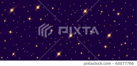 Starry sky with bright and dim stars. Dark star seamless pattern Starry sky with bright and dim stars. Dark star seamless pattern 68877766