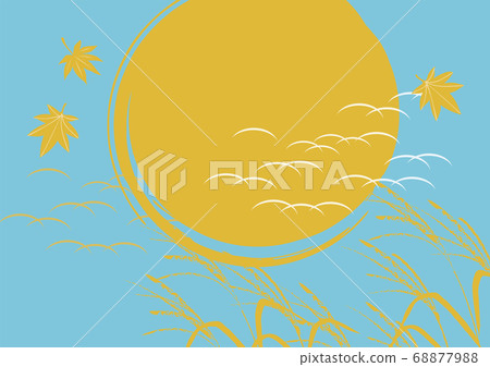 秋月日式背景素材 68877988