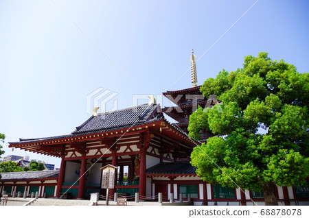 First Buddhist temple in Buddhism in Japan Shitennoji Temple built by Prince Shotoku 68878078