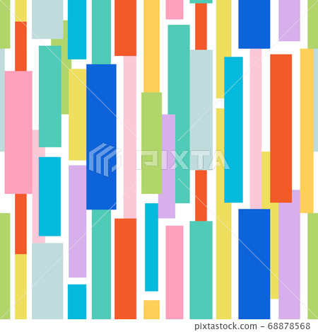 Vector seamless pattern in applique style with colorful rectangles 68878568