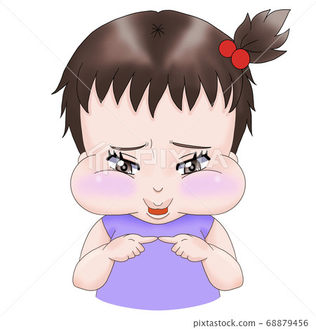 生氣和沮喪的嬰兒(女孩) 生氣和沮喪的嬰兒(女孩) 68879456