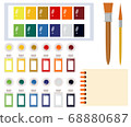藝術工具水彩畫工具圖 68880687