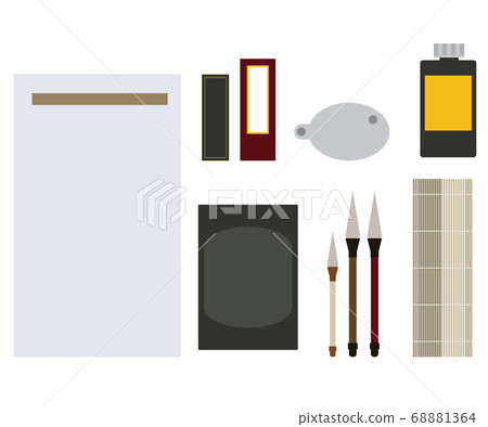 書法工具美術工具東方繪畫插圖 68881364