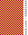 Lattice Japanese pattern for wrapping (for wallpaper background) Azuki gold specification, for autumn and winter new year 68881444
