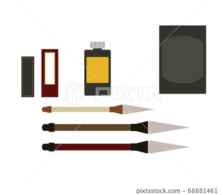 書法東方繪畫墨刷墨刷藝術工具圖 68881461